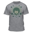 thumbnail image 1 of Bob Ross Happy Little Clovers St. Patrick's Day T-Shirt (Medium - Standard Fit, Athletic Heather), 1 of 4