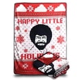 thumbnail image 1 of Bob Ross Happy Little Holidays Fleece Softest Comfy Throw Blanket for Adults & Kids| Measures 60 x 45 Inches, 1 of 4