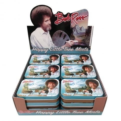 Boston America Bob Ross Happy Little Tree Peppermint Mints, 18 Pieces, 1.5 oz. Tin