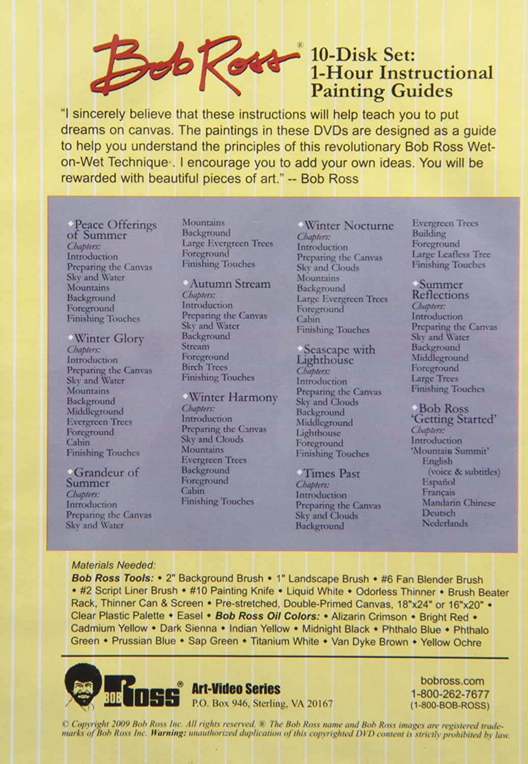 BAYVIEW ENTERTAINMENT Bob Ross Joy of Painting Series: Ten One-Hour Inst (DVD)