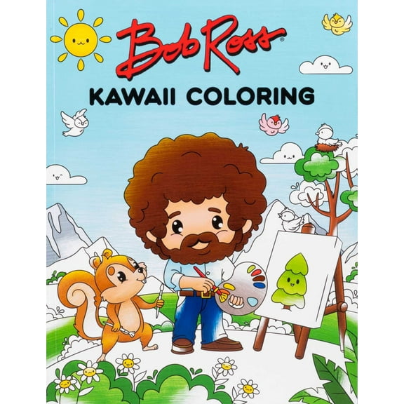 Bob Ross Kawaii Coloring, 144 pages (Paperback)