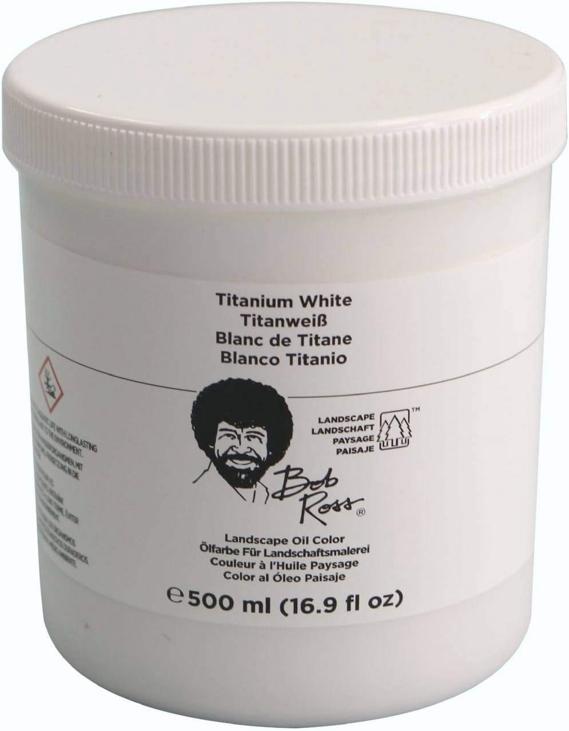 Bob Ross Landscape Oil Paint Jar 500mlWhite, White, 16.9 Fl Oz (Pack