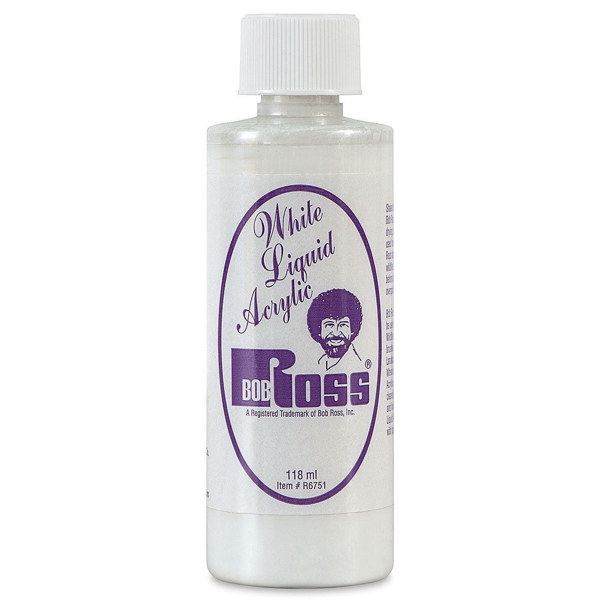 Bob Ross Liquid Acrylic White, 4 oz bottle