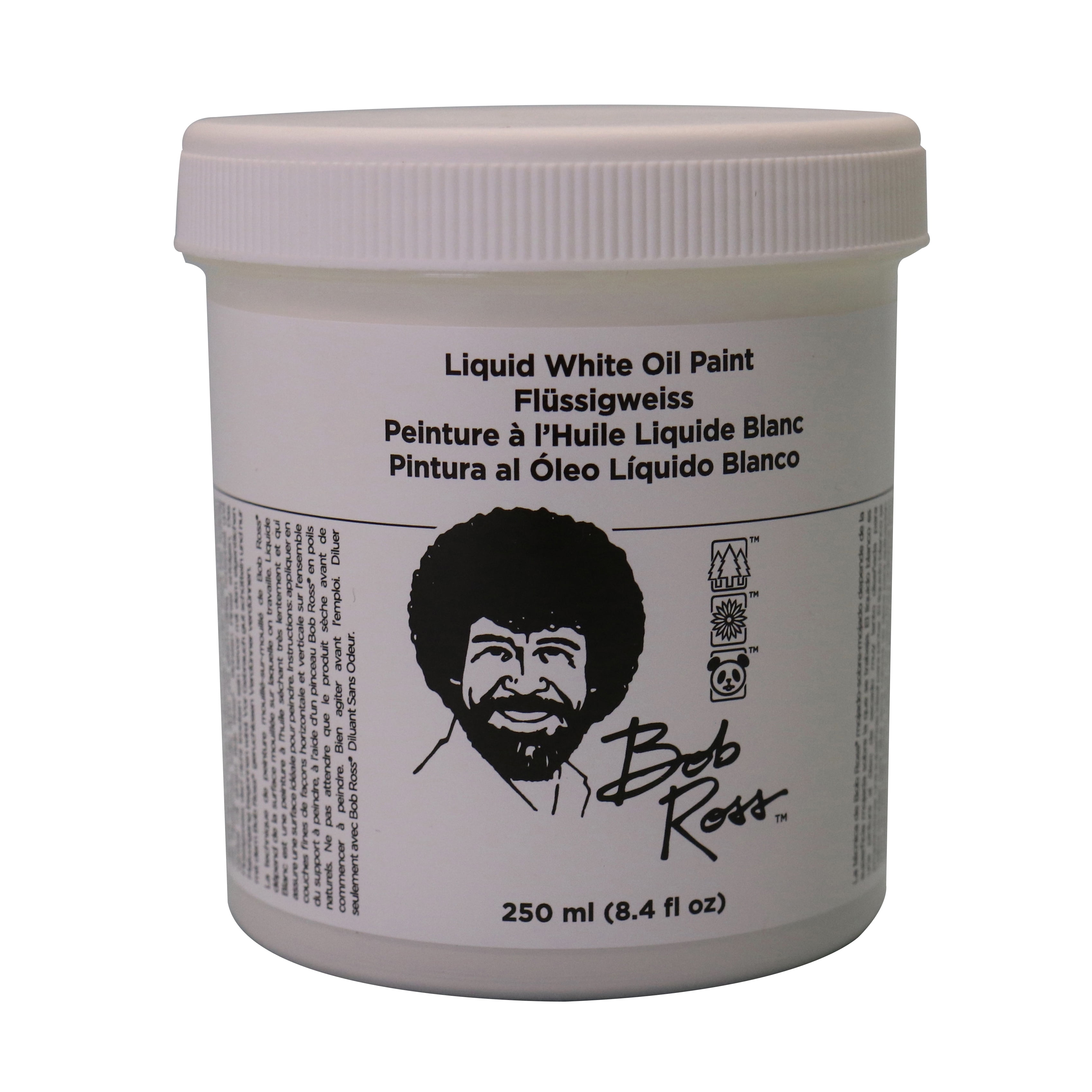 Bob Ross Liquid White, Clear or Black Oil Painting Base Coat