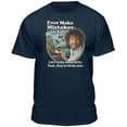 thumbnail image 1 of Bob Ross Make Mistakes Into Birds Official Licensed T-Shirt Navy, 1 of 2