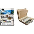Bob Ross Master Artist Oil Paint Set includes Wood Art Supply Carrying