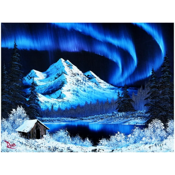 Toynk 1000-Piece Bob Ross Northern Lights Aurora Borealis Puzzle, Lake Scenery Jigsaw Puzzles for Adults, 27.75" x 19.75"