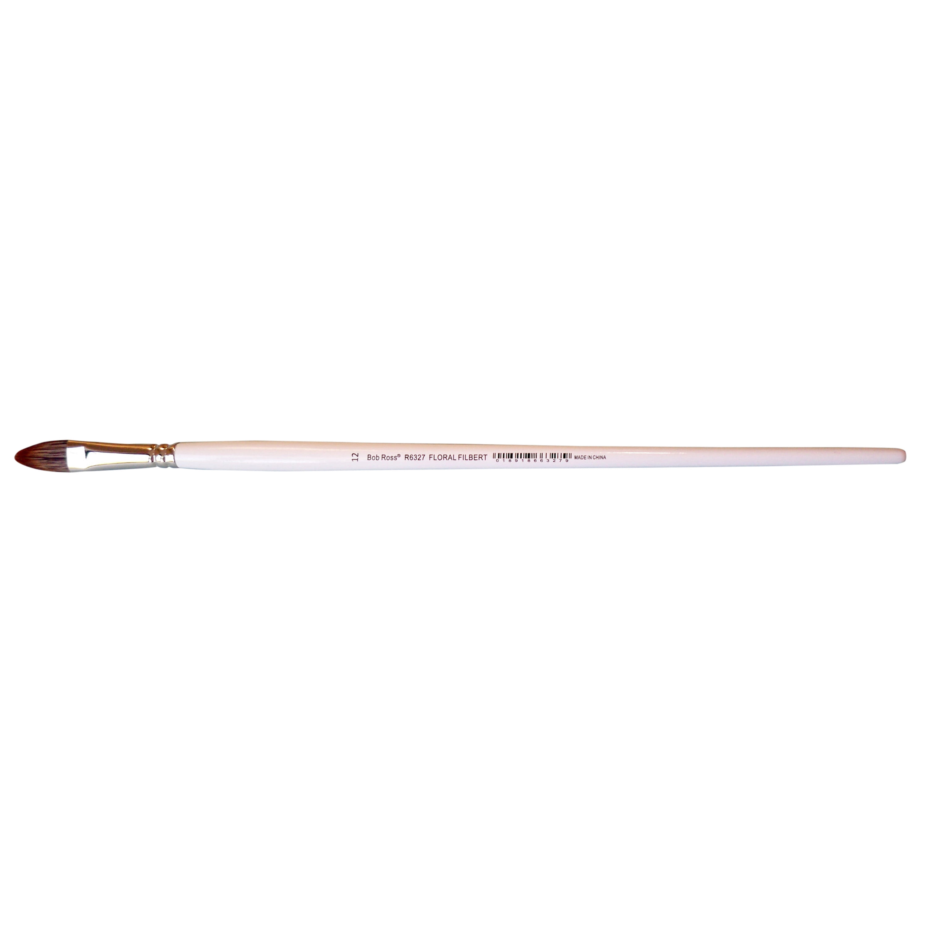 Pinceau Bob Ross Filbert Size 6 Par Weber - Pour Peinture à L'Huile Technique Humide Sur Humide