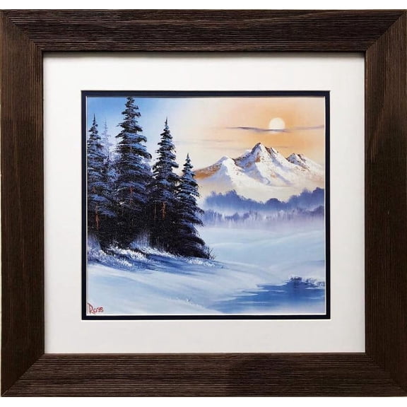 Bob Ross "Snow Blanket" CUSTOM FRAMED ART Generic