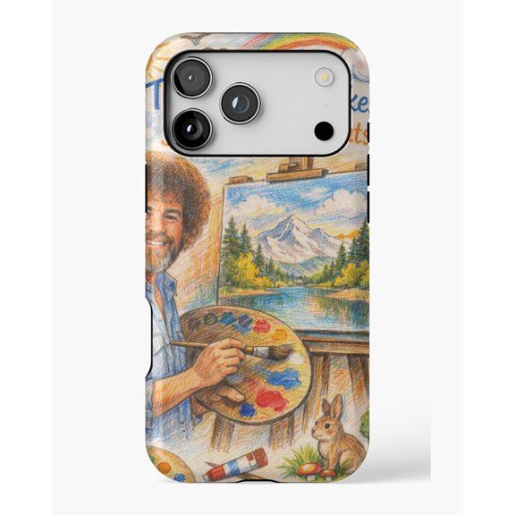Bob Ross There are no mistakes quote H1628 Premium Durable Case for iPhone 17 16 15 14 13 12 11 Pro Max – Unisex Style