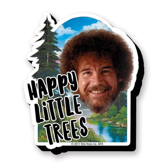 Bob Ross Trees Funky Chunky Magnet