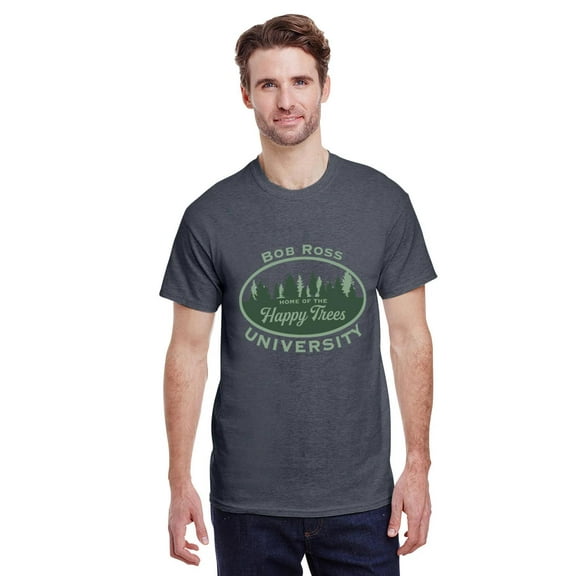 Bob Ross University Happy Little Trees Classic Artist Unisex T-Shirt, for men & women, up to size 5XL