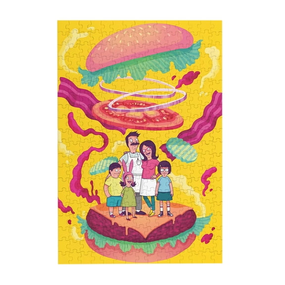 Bob'S Burgers 300 Piece Puzzles,Wooden Jigsaw Puzzle,Home Decor Birthday Party Gift,Fun And Challenging Family Games