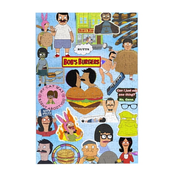 Bob'S Burgers 300 Piece Puzzles,Wooden Jigsaw Puzzle,Home Decor Birthday Party Gift,Fun And Challenging Family Games