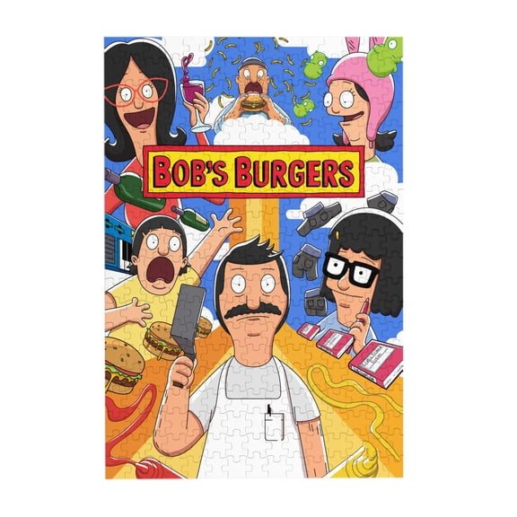 Bob'S Burgers 300 Piece Puzzles,Wooden Jigsaw Puzzle,Home Decor Birthday Party Gift,Fun And Challenging Family Games