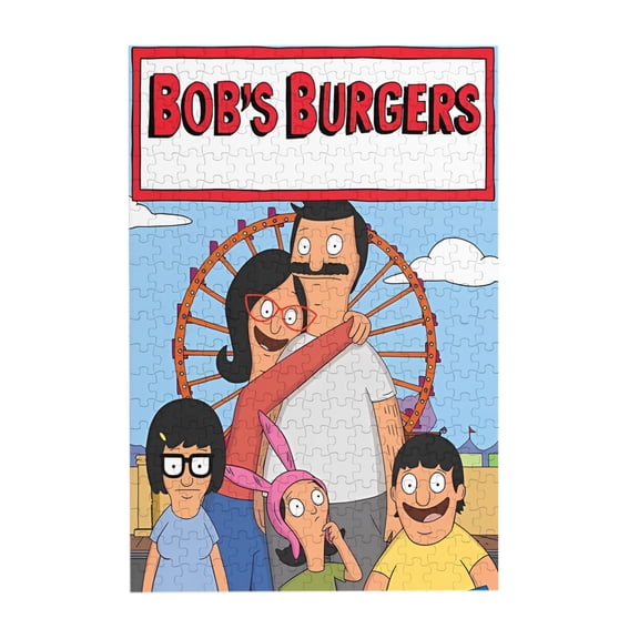 Bob'S Burgers 300 Piece Puzzles,Wooden Jigsaw Puzzle,Home Decor Birthday Party Gift,Fun And Challenging Family Games