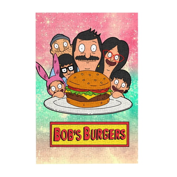 Bob'S Burgers 300 Piece Puzzles,Wooden Jigsaw Puzzle,Home Decor Birthday Party Gift,Fun And Challenging Family Games