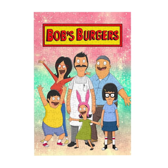 Bob'S Burgers 300 Piece Puzzles,Wooden Jigsaw Puzzle,Home Decor Birthday Party Gift,Fun And Challenging Family Games