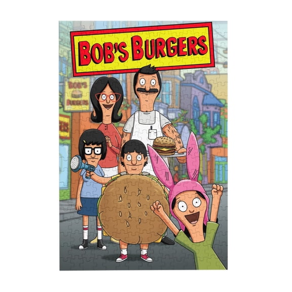 Bob'S Burgers 300 Piece Puzzles,Wooden Jigsaw Puzzle,Home Decor Birthday Party Gift,Fun And Challenging Family Games