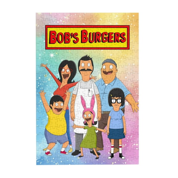 Bob'S Burgers 300 Piece Puzzles,Wooden Jigsaw Puzzle,Home Decor Birthday Party Gift,Fun And Challenging Family Games