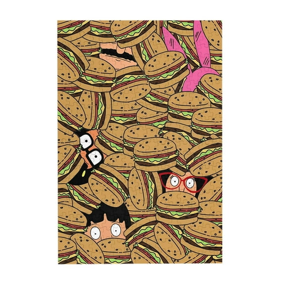 Bob'S Burgers 300 Piece Puzzles,Wooden Jigsaw Puzzle,Home Decor Birthday Party Gift,Fun And Challenging Family Games