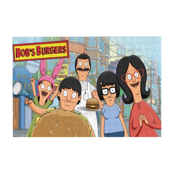 Bob'S Burgers 300 Piece Puzzles,Wooden Jigsaw Puzzle,Home Decor Birthday Party Gift,Fun And Challenging Family Games