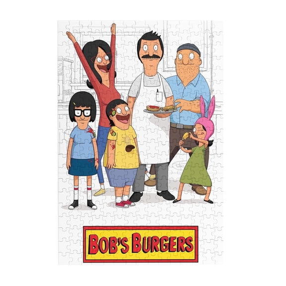 Bob'S Burgers 300 Piece Puzzles,Wooden Jigsaw Puzzle,Home Decor Birthday Party Gift,Fun And Challenging Family Games