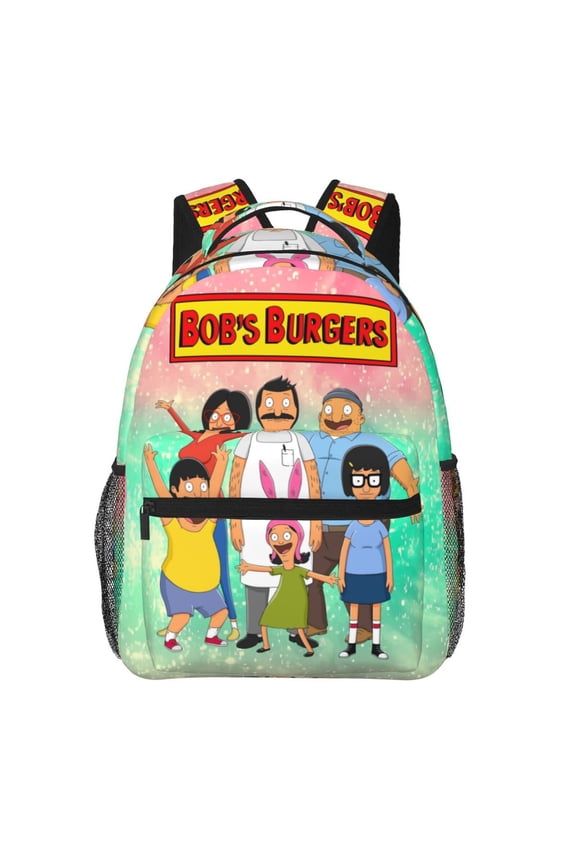 Bob'S Burgers Backpack Travel Casual Daypack College Bookbag Laptop Bag Work Business Shoulder Bag 16 Inch