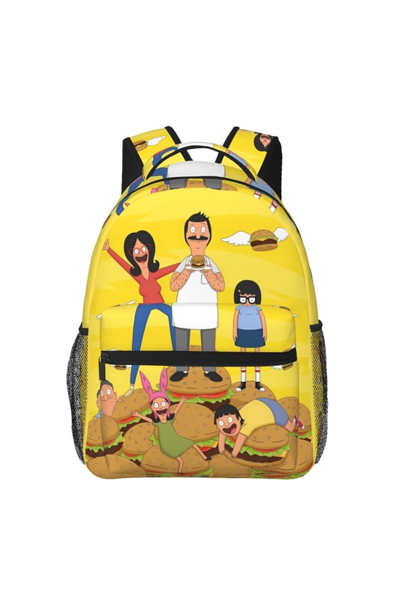 Bob'S Burgers Backpack Travel Casual Daypack College Bookbag Laptop Bag Work Business Shoulder Bag 16 Inch