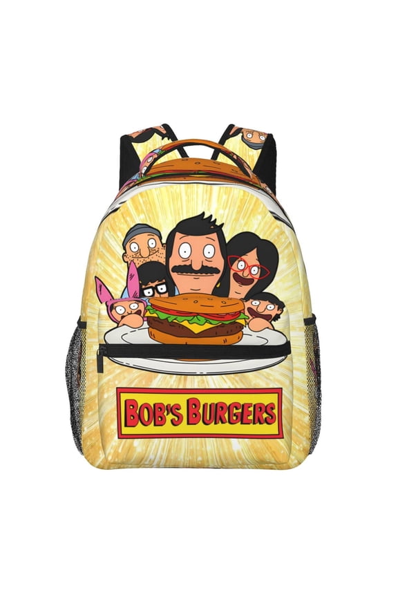 Bob'S Burgers Backpack Travel Casual Daypack College Bookbag Laptop Bag Work Business Shoulder Bag 16 Inch