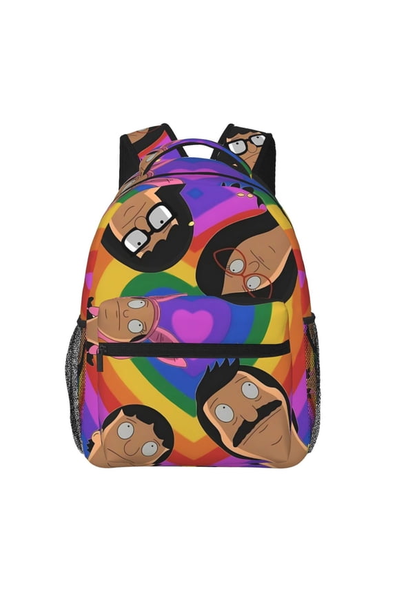 Bob'S Burgers Backpack Travel Casual Daypack College Bookbag Laptop Bag Work Business Shoulder Bag 16 Inch
