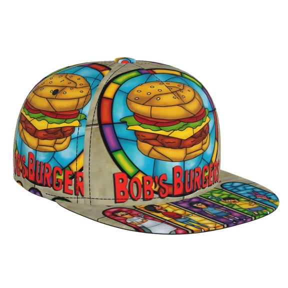 Bob'S Burgers Baseball Cap For Men, Women & Kids, Classic Flat Brim Hat Hip Hop Trucker Hat Adjustable Snapback Hat
