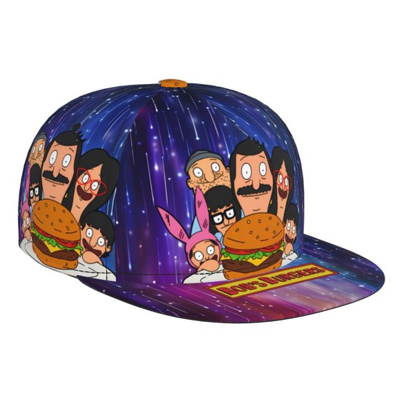 Bob'S Burgers Baseball Cap For Men, Women & Kids, Classic Flat Brim Hat Hip Hop Trucker Hat Adjustable Snapback Hat