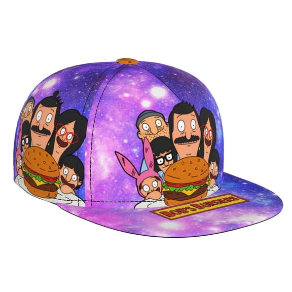 Bob'S Burgers Baseball Cap For Men, Women & Kids, Classic Flat Brim Hat Hip Hop Trucker Hat Adjustable Snapback Hat