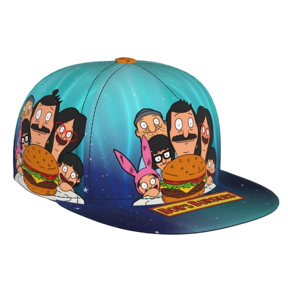 Bob'S Burgers Baseball Cap For Men, Women & Kids, Classic Flat Brim Hat Hip Hop Trucker Hat Adjustable Snapback Hat