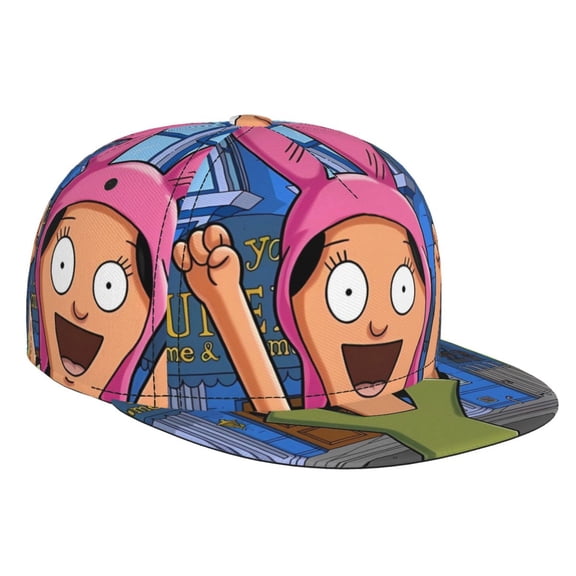 Bob'S Burgers Baseball Cap For Men, Women & Kids, Classic Flat Brim Hat Hip Hop Trucker Hat Adjustable Snapback Hat