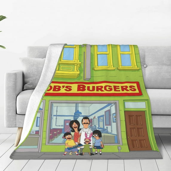 Bob'S Burgers Blanket Super Soft Cozy Throw Blanket Fuzzy Comfy Flannel Blanket Warm Plush Blankets For Couch, Sofa, Bed 50"X40"