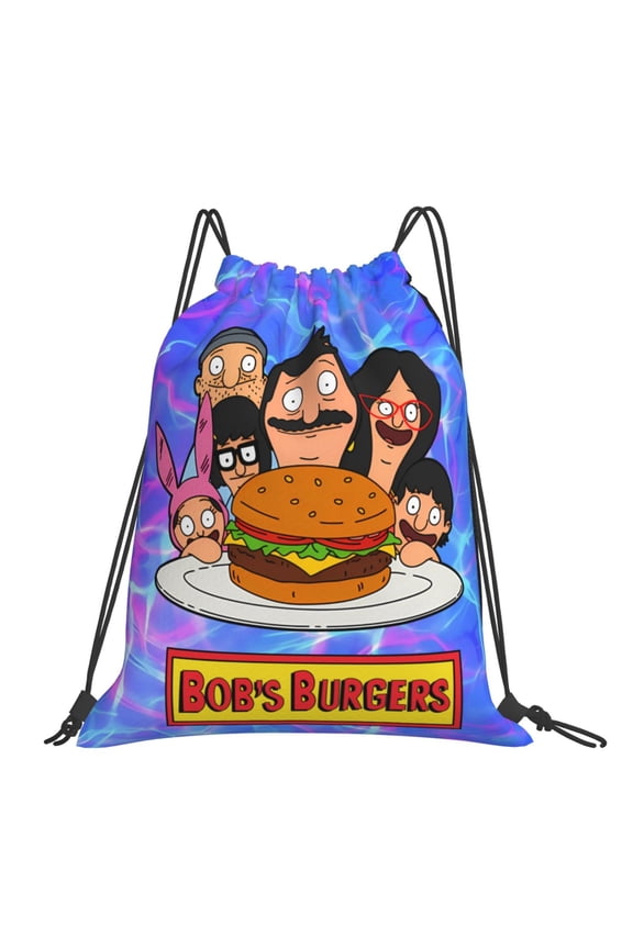Bob'S Burgers Drawstring Backpack Sport Gym Bag For Yoga Swimming Gymsack Sport Strap Pack Bag