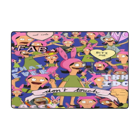 Bob'S Burgers Louise (1) Rug Cartoon Character Carpet For Bedroom Livingroom Children Room Home Decor Floor Art Decor Flannel Carpet