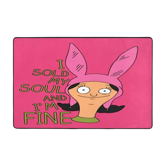 Bob'S Burgers Louise (7) Rug Cartoon Character Carpet For Bedroom Livingroom Children Room Home Decor Floor Art Decor Flannel Carpet