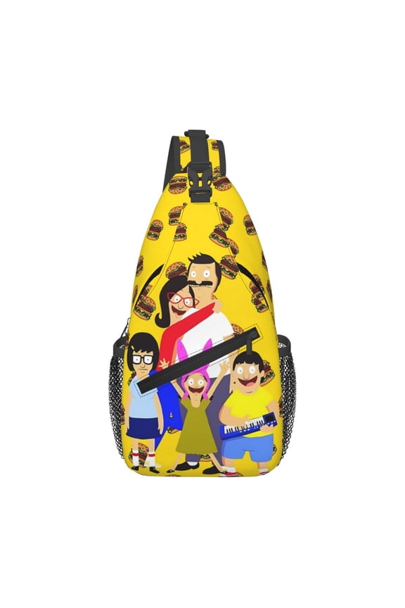 Bob'S Burgers Sling Bag Crossbody Sling Backpack Chest Bag Daypack Purses Shoulder Bag For Women Men Travel Hiking
