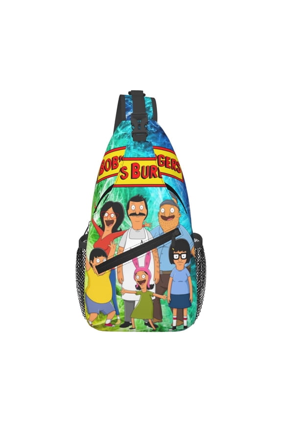 Bob'S Burgers Sling Bag Crossbody Sling Backpack Chest Bag Daypack Purses Shoulder Bag For Women Men Travel Hiking