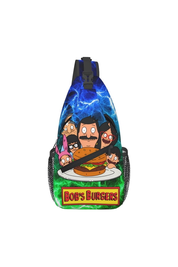 Bob'S Burgers Sling Bag Crossbody Sling Backpack Chest Bag Daypack Purses Shoulder Bag For Women Men Travel Hiking