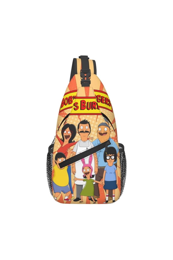 Bob'S Burgers Sling Bag Crossbody Sling Backpack Chest Bag Daypack Purses Shoulder Bag For Women Men Travel Hiking
