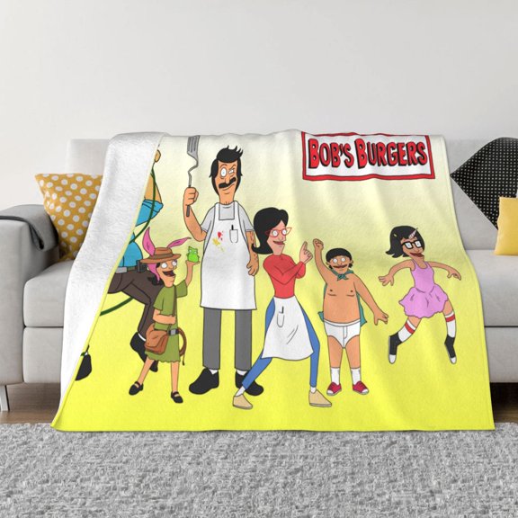 Bob'S Burgers Throw Blanket Couch Bed Sofa Soft Lightweight Warm Cozy Flannel Fleece Bed Blanket For Kids Adults Gift Multiple Sizes Available 40"X30"