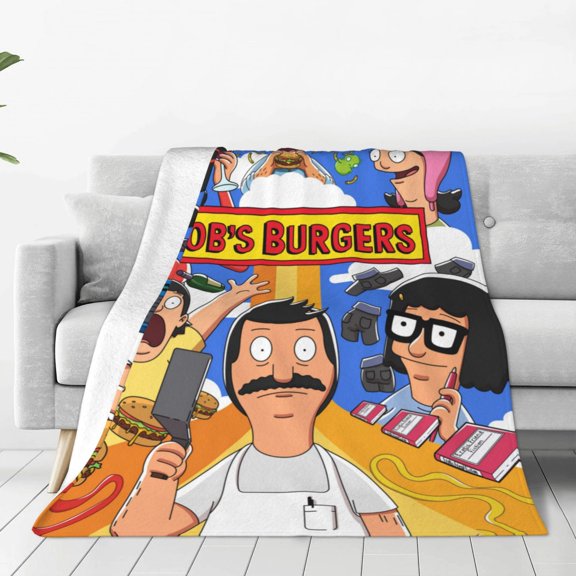Bob'S Burgers Throw Blanket Couch Bed Sofa Soft Lightweight Warm Cozy Flannel Fleece Bed Blanket For Kids Adults Gift Multiple Sizes Available 40"X30"