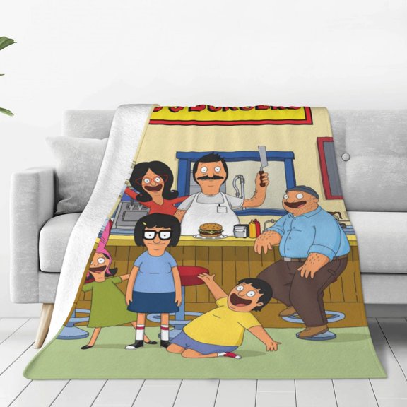 Bob'S Burgers Throw Blanket Couch Bed Sofa Soft Lightweight Warm Cozy Flannel Fleece Bed Blanket For Kids Adults Gift Multiple Sizes Available 40"X30"