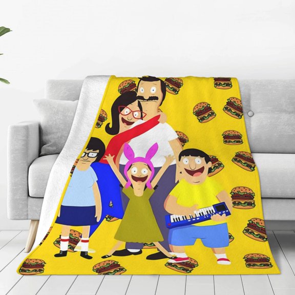 Bob'S Burgers Throw Blanket Couch Bed Sofa Soft Lightweight Warm Cozy Flannel Fleece Bed Blanket For Kids Adults Gift Multiple Sizes Available 50"X40"