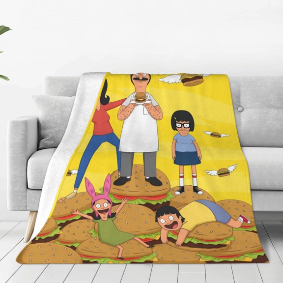 Bob'S Burgers Throw Blanket Couch Bed Sofa Soft Lightweight Warm Cozy Flannel Fleece Bed Blanket For Kids Adults Gift Multiple Sizes Available 50"X40"