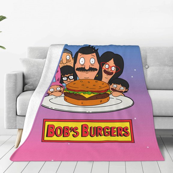 Bob'S Burgers Throw Blanket Couch Bed Sofa Soft Lightweight Warm Cozy Flannel Fleece Bed Blanket For Kids Adults Gift Multiple Sizes Available 50"X40"